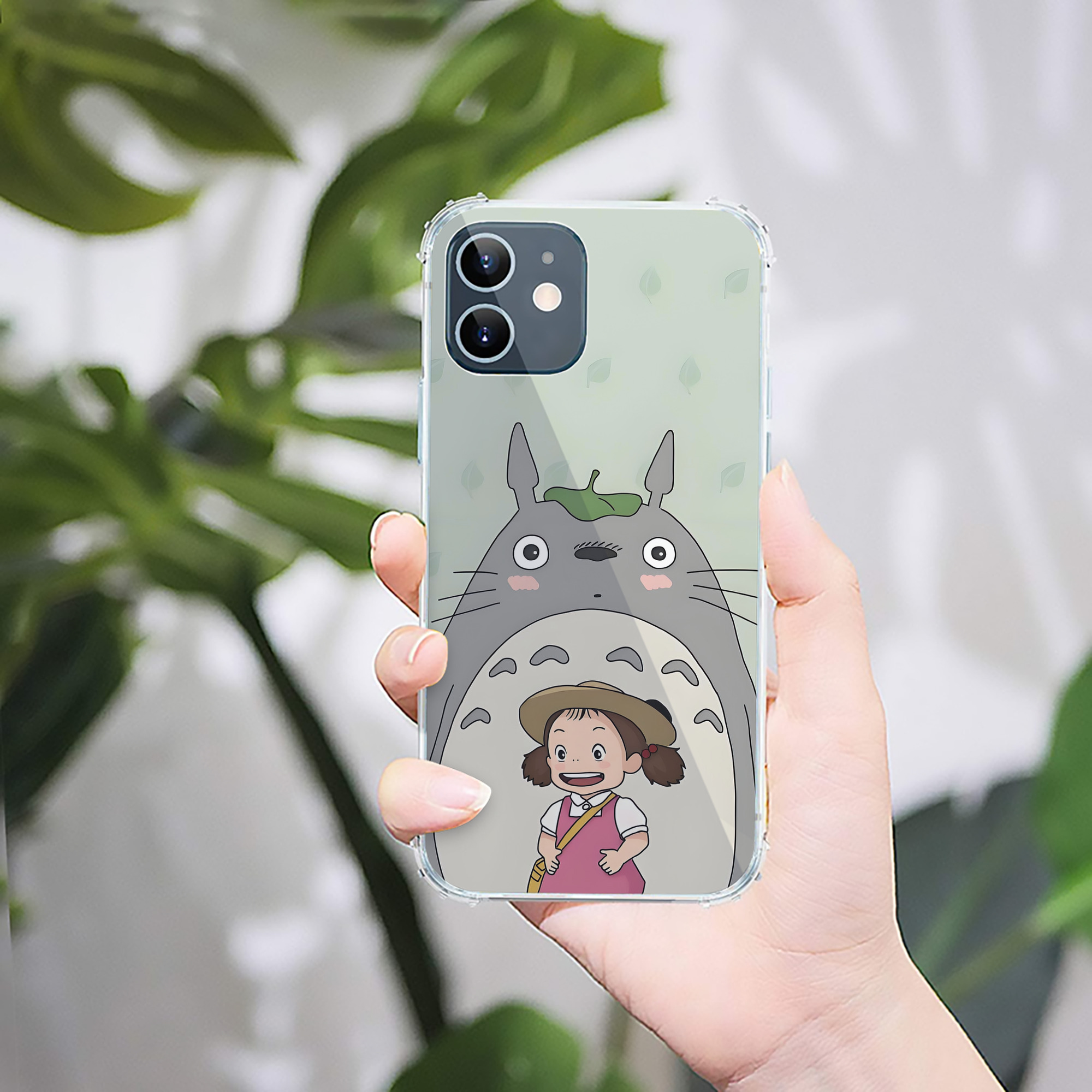 （画像用） となりのトトロ 草壁メイ 草壁サツキ My Neighbor Totoro Satsuki Kusakabe Mei Kusakabe 【iPhone 12シリーズ対応】透明スマホケース（クリアソフトケース）
